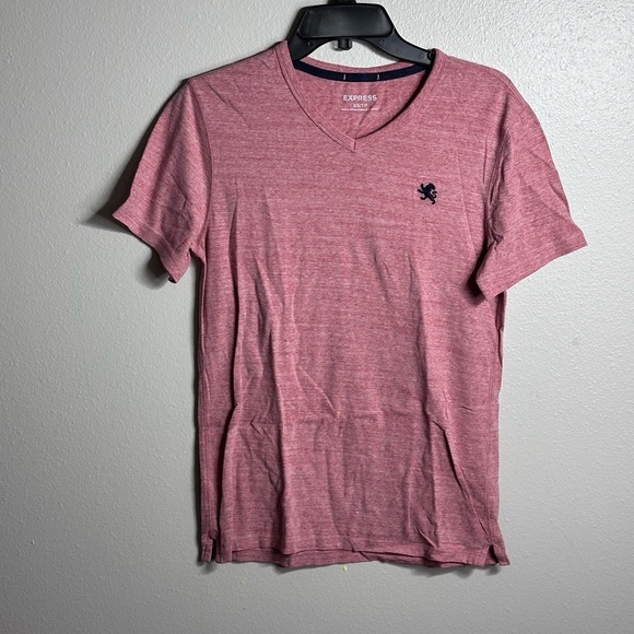 Express Men Casual Pink/Red V-Neck shirt size XS/TP - Picture 1 of 7